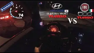 170Hp+ Fiat 500 Turbo Stage1 Light VS 201Hp Hyundai Elantra Sport MT6