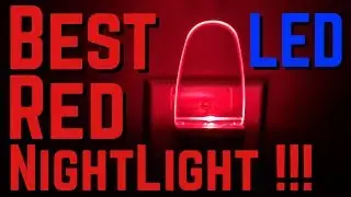 Greenic 0.5W Plug In Light Sensor LED Red Night Light for Bedroom Bathroom Kitchen Hallway