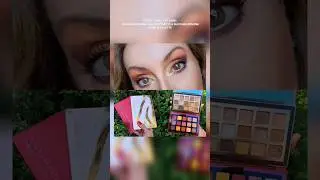 sunset eye look: NATASHA DENONA GOLDEN & SUNRISE #palette #swatches #tutorial #eyelook #shorts #look