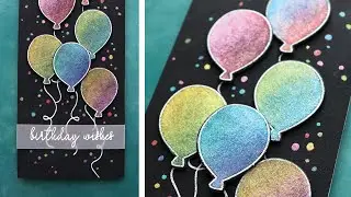 Тонкая мерцающая открытка на день рождения! Выпуск с обратным конфетти!