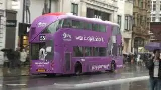 London's Buses in the rain on Oxford Street 26th July 2015