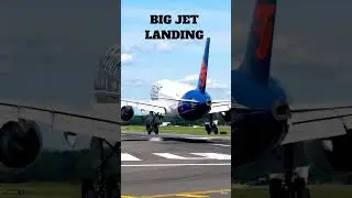 BIG JET LANDING #airplane #aviation