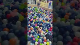 Playing in colorful balls 💃 #music #toddlersfun #funshorts #trendingshorts