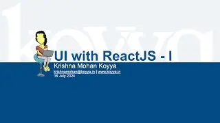 UI with ReactJS | DAY-1 | Stateless Components