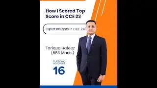 How I Dealt with Optionals in PMS/CCE 23 Sindh - Tarique Hafeez