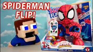 Marvel Человек-паук и его удивительные друзья Amazing Flip Spidey - 12-дюймовая аниматронная плюш...