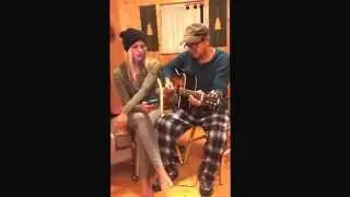 Johnny Holm and Jordan Holm singing 