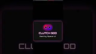 CLUTCH GOD Neon Gaming UI 😱 Red Blue Glow Animation | Databite Masti #Shorts