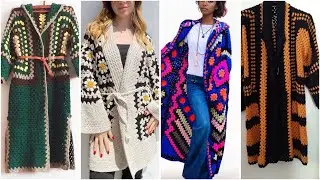 Very beautiful crochet pattern long cardigan designs ideas #crochetcardigans 