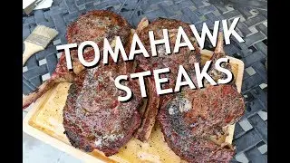 Reverse Searing Tomahawk Steaks