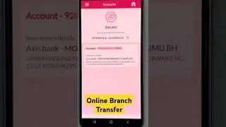 How to Transfer Axis Bank Account from Home Branch to Another Branch #axisbank #bankingshorts