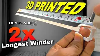 I 3D PRINTED a longest Beyblade winder 2x power - EXTREMELY HIGH SPEED