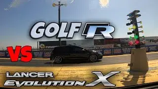 Tuned Evo X vs Tuned Golf R - DRAG RACE