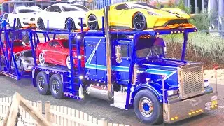 MEGA RC TRUCK MODELS IN ACTION! RC SHOW TRUCKS! RC CAR TRANSPORTER!