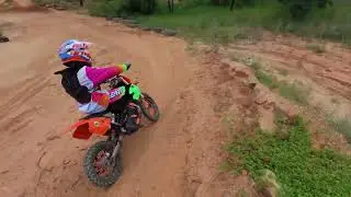 Liam on MX track KTM65. Testing DJI Neo 2 follow mode