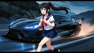 イニシャルG 　JKのスペックならスポーツカーに勝てるはず‼  #ai  #創作 #jk