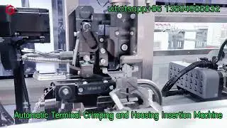 Fully Automatic Terminal Crimping and Housing Insertion Machine#wireprocessing #electronics #factory