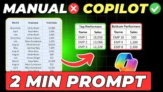 Excel Copilot se Top & Bottom Performers Kaise Nikale? | Real Office Use (Hindi)