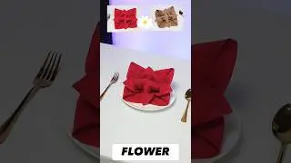 TABLE NAPKIN FOLDING FLOWER DESIGN