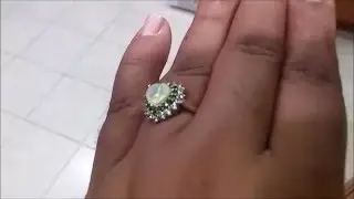 JTV Heart Cut Faceted Opal and Multi-Gemstone Gold Ring