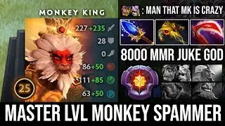 NEW Master Lvl 8000 MMR Monkey King Spammer - Destroyed Everyone with Crazy Jump 22Kills & Juke DotA