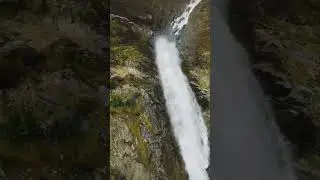 How I test if my drones are waterproof 😂 #switzerland  #drohne #waterfall#nature #shorts