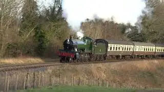 GWR 7828 ODNEY MANOR SPECTACULAR ON THE RED GRIFFIN AT WEST SOMERSET RAILWAY 16TH FEBRUARY 2014
