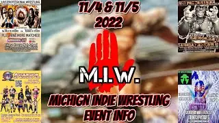 158 CCW MCPW NPW GLWA | Michigan Indie Wrestling info 11/4 & 11/5 2022
