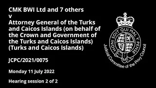 CMK BWI Ltd and 7 others v Attorney General of the Turks and Caicos Islands