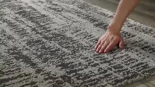Darja Distressed Rustic Modern Area Rug in Light and Dark Gray