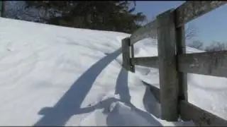Blizzard 2010 Frederick Co. Maryland,  caring for animals on snowed in farm.
