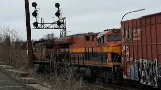 THROUGH SOME SEARCHLIGHT SIGNALS! CPKC Train 421-04 In Downtown Sudbury, ON April 5th, 2025