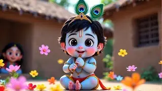 🌸🦚 नन्हे कान्हा –बच्चों के लिए प्यारी हिंदी कविता 🦚🌸 #NanheKanha #KrishnaPoemForKids @Chirping Birds Vlog