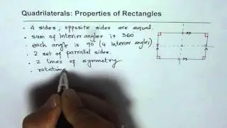 Properties of Rectangle a Quadrilateral