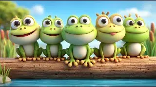 Five Little Freckled Frogs 🐸 Counting Song for Kids & Toddlers