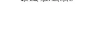 Fulgent definition | Fulgent meaning