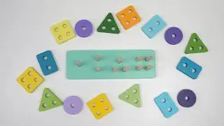Toddler Shapes and Counting with Kids Educational Pegboard!