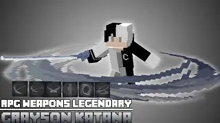 RPG Weapons Legendary Grayson Katana Addon For Minecraft PE/Bedrock 1.21
