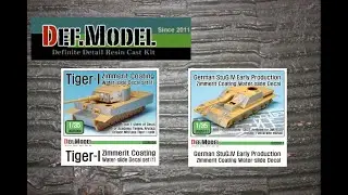 DEF Model 1/35 Tiger-I Mid/Late Zimmerit Decal set & StuG.IV Zimmerit Decal set.