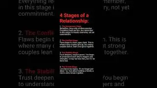 Relationship Stages: 4 Phases of Love #psychology