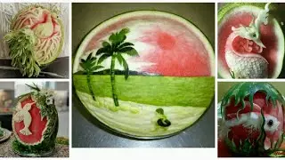 creative food ideas /water melon carving /fun food for kids