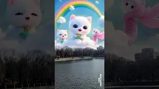 Kitties dancing in the sky #kitten #sky #catsoftiktok #catlover #kittycat