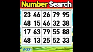 Number Search #331 Got a perfect score yesterday? Go for a streak today!【Match | brain game | Quiz 】