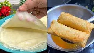 Paneer Spring Rolls  - Spring Rolls Wraps -  Perfect Sheets With Liquid Dough - Paneer Spring Roll