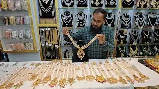 নতুন নতুন ডিজাইনের পার্লের লং হিজাবী হার bridal party long Hijabi har jewellery collection 2025
