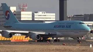 Korean Air Boeing 747-400 HL7461 Takeoff from NRT 16R