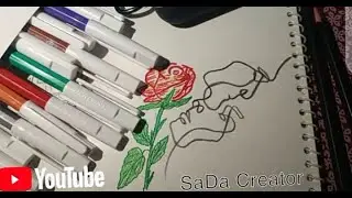How to Draw One Line Face Drawing Man♂️ And Women ♀️SaDa Creator