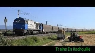 G2000 R&eacute;gioRail et Class66 ECR (op&eacute;r&eacute;e par R&eacute;gioRail) sur un train charg&eacute; d'eau d'Evian