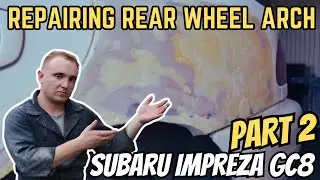 Subaru GF8 STI Repair Part 2 | Body Filler, Sanding & Rear Arch Sculpting
