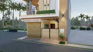 Residential facade 3d walkthrough by DETLAY ,site location ratlam